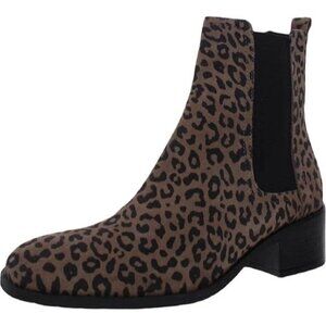 Kenneth Cole Reaction Women Salt Chelsea Boot Leopard Print Brown Black Size 7